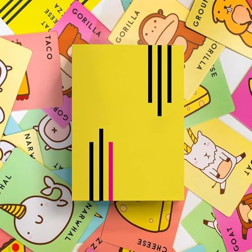 Image of Awestuffs Family Board Games for Adults and Kids - Ages 14 and up, 2 to 8 Players (Goat Cheese Pizza Card Game)