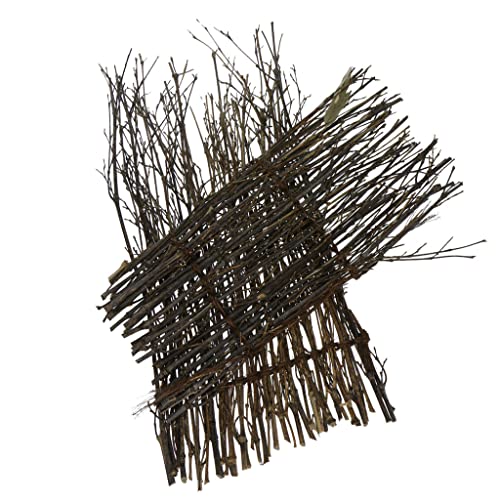 MERIGLARE 2X Cerca de Jardim Divisória Borda Divisória de Bambu Latte Cana Varas Rolo 30x11cm