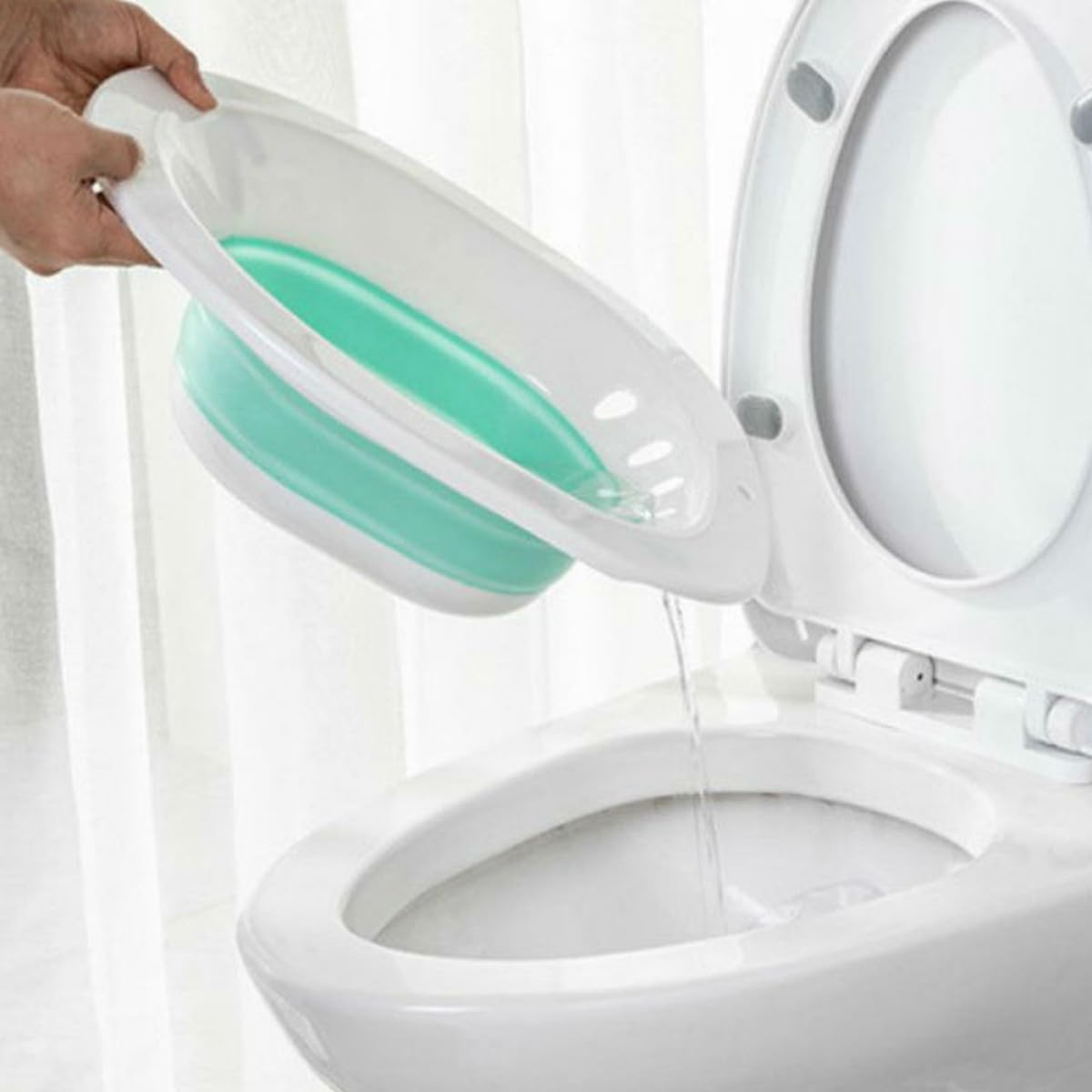 Tragbares Bidet für Schwangere & Erwachsene, platzsparendes Design, Anti-Überlauf-Funktion, ideal für Standard-Toiletten, Hygienelösung für Intimpflege