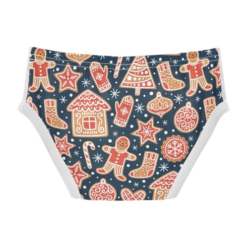 visesunny Boys Cotton Underwear Christmas Gingerbread Cookie Printed Toddler Soft Training Briefs Size 2T-8Y for Kids2
