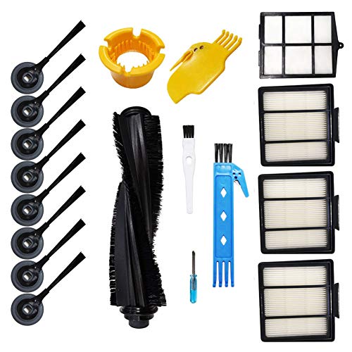 Image of 1 Main Brush & 1 Primary Filter & 3 Hepa Filters & 8 Side Brushes Accessories Kit for Shark ION Robot S87 R85 RV850 Vacuum Cleaner Parts