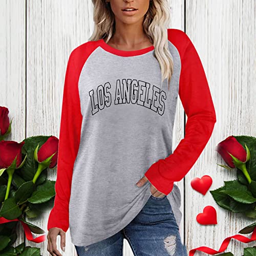 LYKMERA Camisetas femininas de manga comprida gola redonda camisetas casuais blusas pulôver blusa to