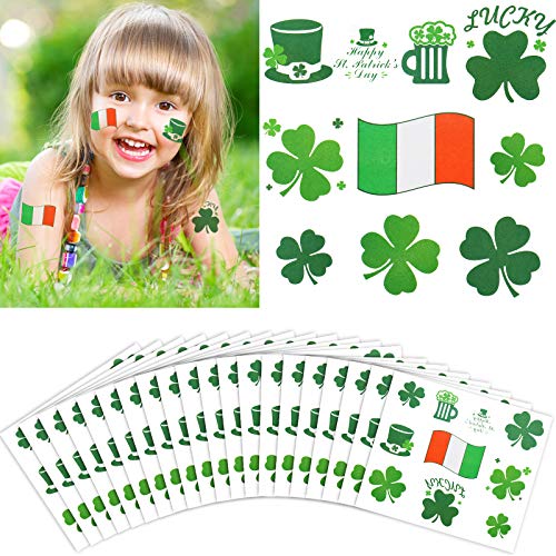 Boao St. Patrick's Day Temporary Irish Shamrock Saint Patricks Day Accessories Party Favors Gifts (200 Pieces)
