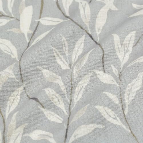 Image of VOGOL Leaf Print Door Curtains, Linen Textured Decorative Front Door Panels, Rod PocketLight Filtering Curtain Panel for Kitchen, 1 Piece, 25 x 72 in