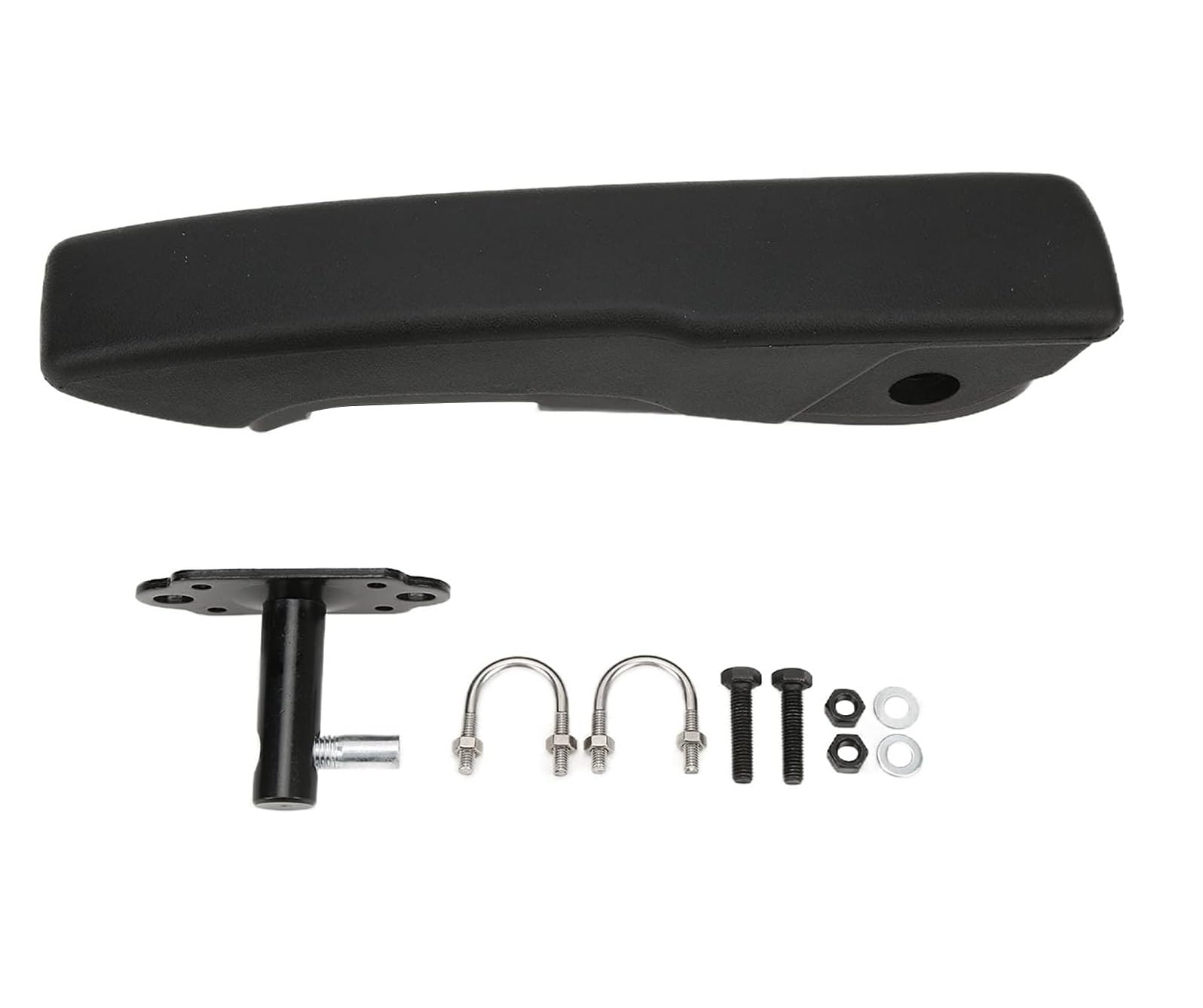 Accoudoir de Siège Avant Droit Cuir PU Noir Réglable Universel Pour Voiture Fourgon Camion Camping-car Utilitaire