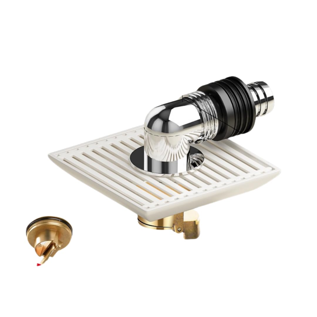 KJdxfhFH Bathroom floor drains, Floor Drain Bathroom White Stainless Steel Deodorizing(Dualpurpose Bamboo Raft)