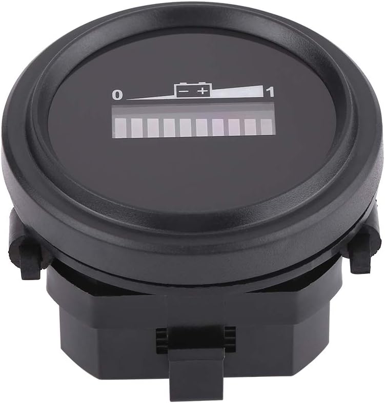 Battery Fuel Gauge Meter, 12V/24V/36V/48V/72V LED Digital Battery Indicator Meter Gauge for Golf Cart