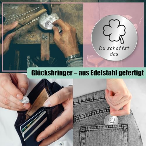 Tixlux Pocket Hug Glücksschweinchen Figurine, Kreative Strickwolle Figur mit Kleine Umarmung Glücksbringer (Silber Ⅱ), Mutmacher Geschenk, Gute Besserung, Einschulung Geschenk