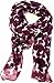Produktbild World of Shawls Mops Hund, Dackel, Spaniel Druck Schal, alle Jahreszeiten, schöner weicher Schal, Wraps, Schals Gr. 100 x 180, Labrador Plum