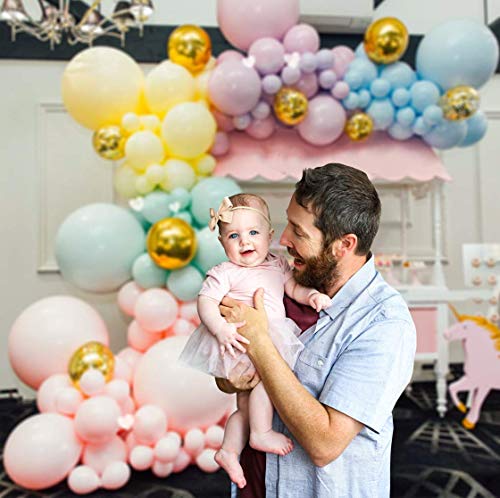 Image of Party Propz Birthday Balloons For Decoration - 115 Pcs Pastel Balloons For Birthday Decoration | Happy Birthday Balloons | Pastel Colour Balloon's For Birthday Decoration