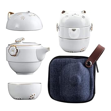 HNTHY Porcelain Tea Mug with Strainer Filter and Lid Portable Ceramic Portable Tea Coffee Mug Set for Office Travel and Home (Color : White)