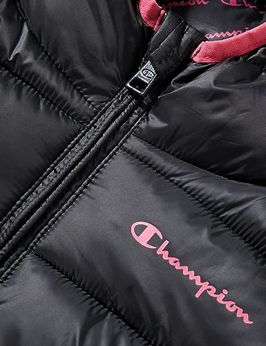 Champion Legacy Outdoor K-Light WR Hooded Jacke Kinder & Jungen, Nero/Rosa, 15-16 Jahre – Ansicht 2