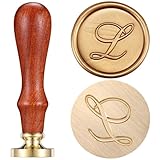 Letter L Wax Seal Stamp, Yoption Vintage Retro Brass Head Wooden Handle Alphabet Letter L Classic Sealing Wax Seal Stamp (L)