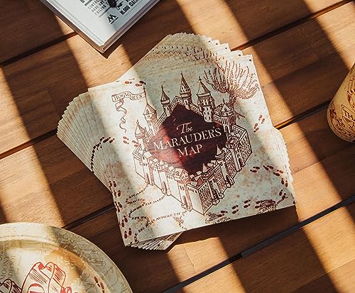 Image of Silver Buffalo Harry Potter Mischief Managed 60 Pack Partyware Disposable Paper Plates, Napkins, and Cups
