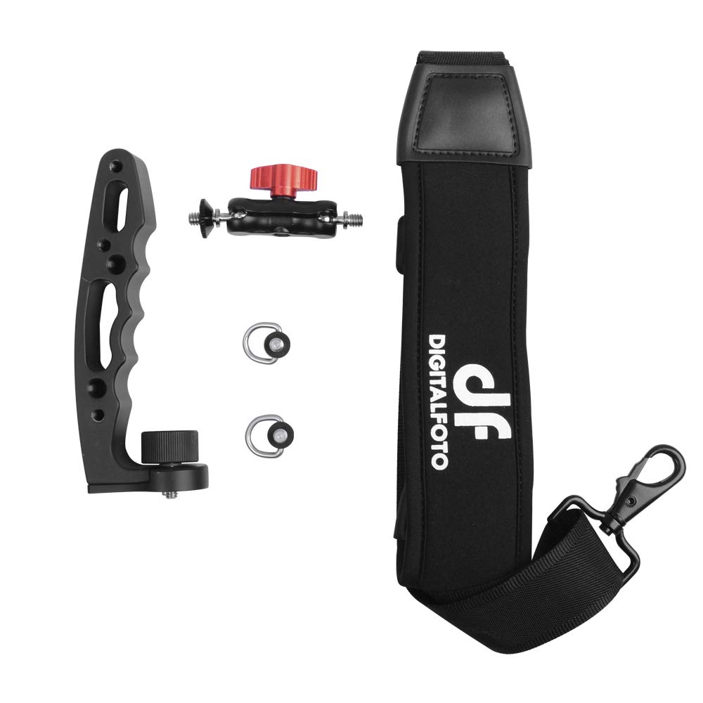 Gimbal Stabilizer Versatile Handle Hand Grip Extension Rod Holder Aluminum Alloy with Mini Magic Arm Strap Compatible with Zhiyun Weebill S
