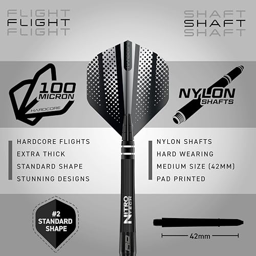 Red Dragon RDD1287 Razor Edge Black 24G Tungsten Darts thumb #2