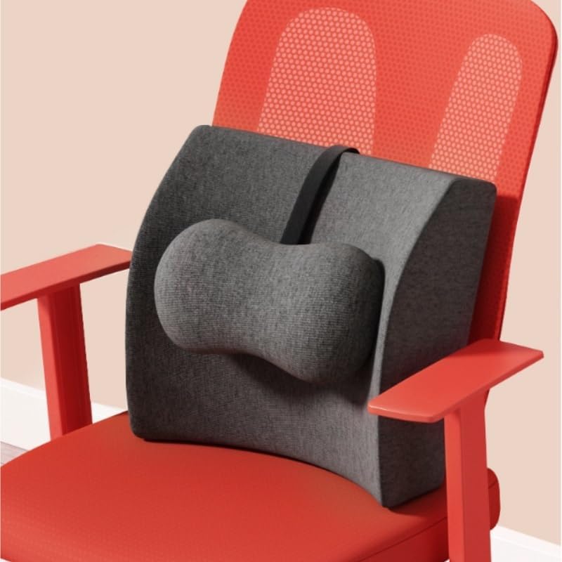 Cotton Office Lumbar Support Backrest Seat Pillow Long Term Sitting Cushion