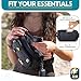 Bonfel Martin Fanny Pack for Women, Men, Teens – Insulated Waist Bag with Charms Customization Panel – Adjustable Hip Pack for Travel, Hiking, Gym – Fashion Fanny Pack Crossbody (Black)