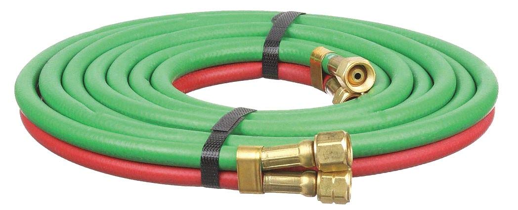 Radnor RAD64003340 1/4" x 25' Grade T Twin Welding Hose with BB Fittings
