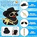 BOZILY Cool Black Cowboy Rubber Duck with Golden Gun Accessories, Car Dashboard Decor, Adult Novelty Gift, Home Favors, Stress Relief Decor
