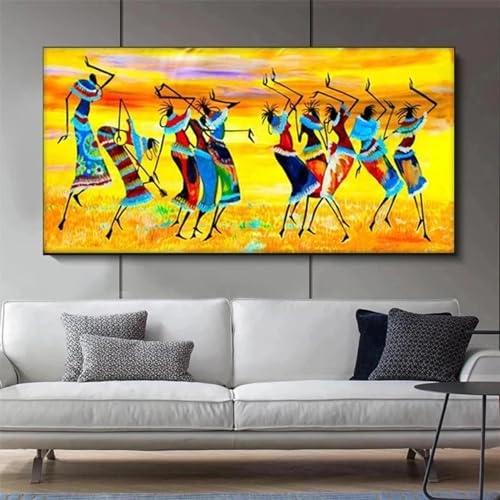 Toile danseuse tribale africaine 50x100 cm lot de 2 affiches scandinaves salon
