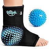 Hilph Ankle Heel Ice Pack Wrap for Plantar Fasciitis with Massage Ball, FSA Eligible Thickened Gel Cold Therapy Sleeve for Foot Pain Relief, Achilles Tendonitis, Ankle Swelling, Post-Running Recovery