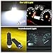 YITAMOTOR 10 Pack White T5 Wedge 73 74 LED 5050 Chipsets 1-SMD Instrument Panel Gauge Cluster Dashboard LED Light Bulbs & 10 Twist Lock Socket