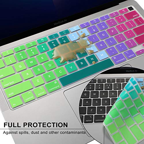 Funda para teclado de MacBook Air 13 con diseño arcoíris y Touch ID 4