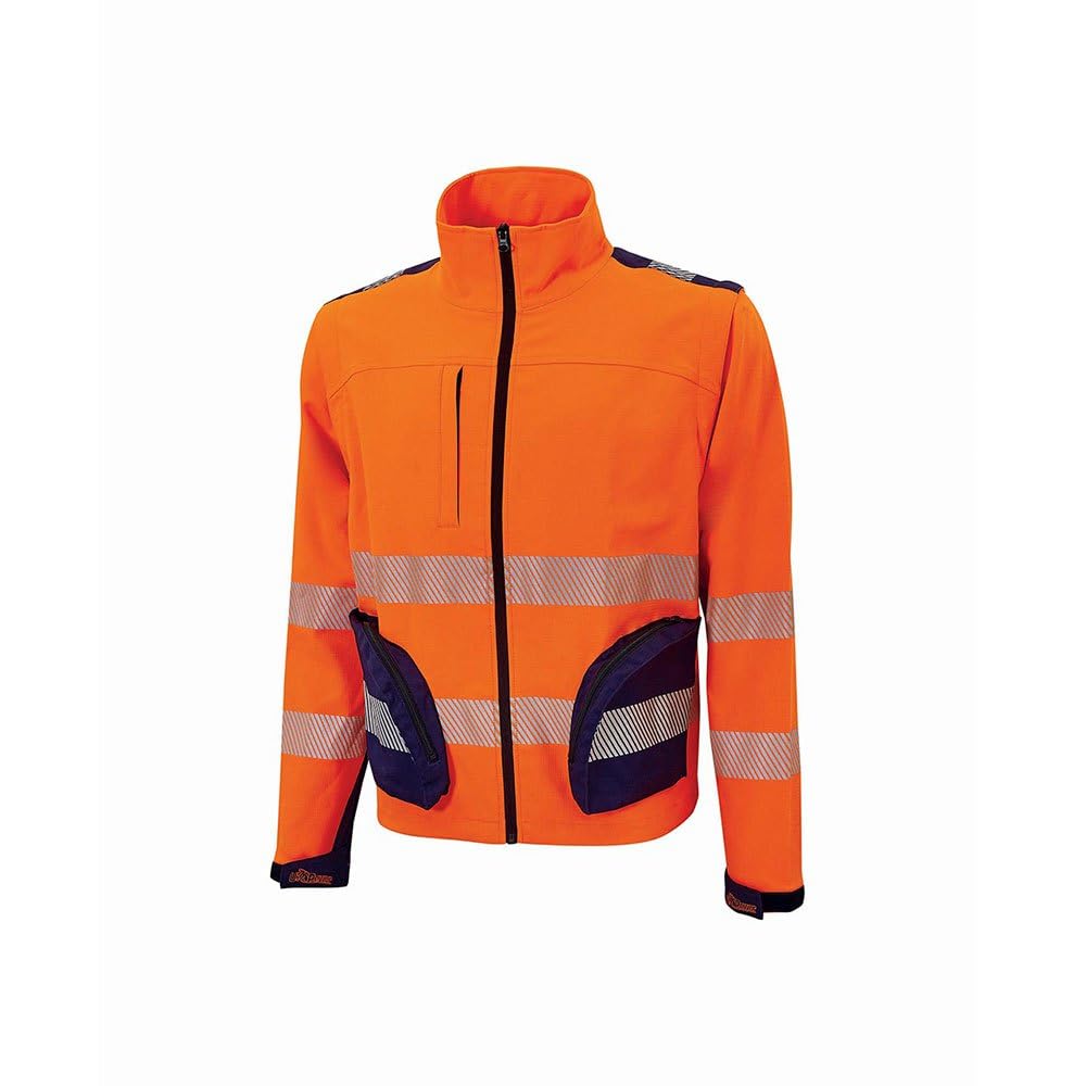 U-POWER | Giacca da Lavoro BEA, Maniche Stretch, Trasformabile in Gilet, Tasche Multifunzionali, Bande Catarifrangenti per Alta Visibilità, 52% Poliestere 44% Cotone 4% Spandex