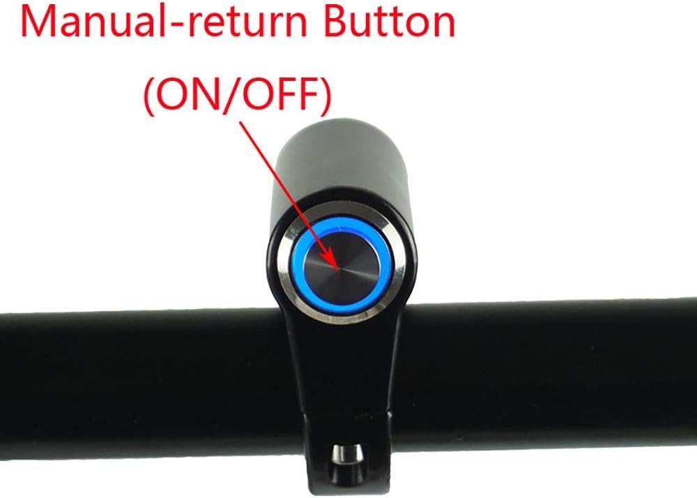 XFGBTJKYUT 7/8" 22mm New Motorcycle Switches ATV Scooter Handlebar Headlamp Hazard Fog Light Switch ON-OFF Aluminum Self/Manual-return Button (Color : Blue)