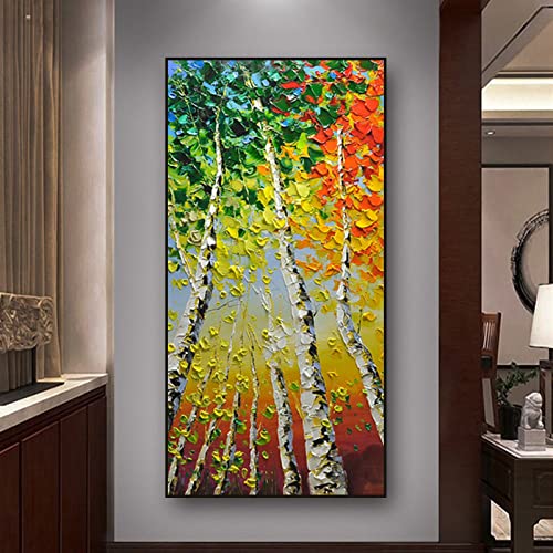 Toile forêt de bouleau blanc pour un studio d'artiste moderne