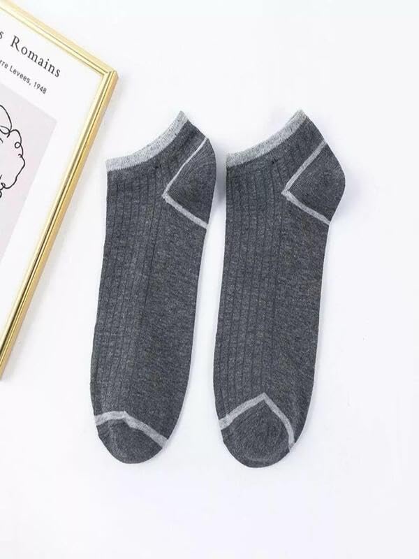 Sky Socks 10'lu Erkek Çemberli Renkli Patik Ekonomik Paket Kısa Spor Sneakers Çorap Tek Beden