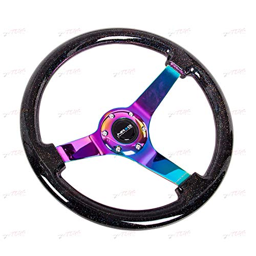 NRG REINFORCED STEERING WHEEL RST-036BSB-MC + USPL STICKER - Thumbnail 2