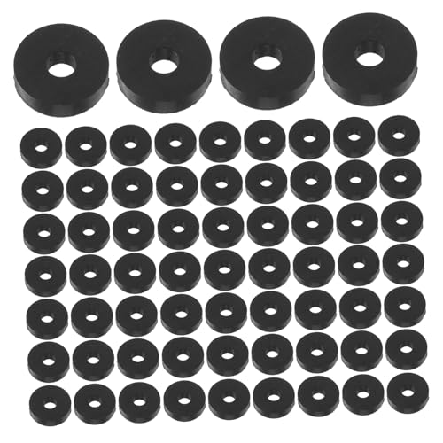 LIFKOME 100pcs Rubber Vibration Mounts O Shape Washers Od X Thick Vibration Dampers for Industrial Equipment Noise Reduction Pads Black