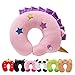 H HOMEWINS Travell Pillow for Kids Toddlers - Soft Neck Head Chin Support Pillow, Cute Animal, Comfortable in Any Sitting Position for Airplane,Car,Train,Machine Washable,Children Gift (Unicorn)