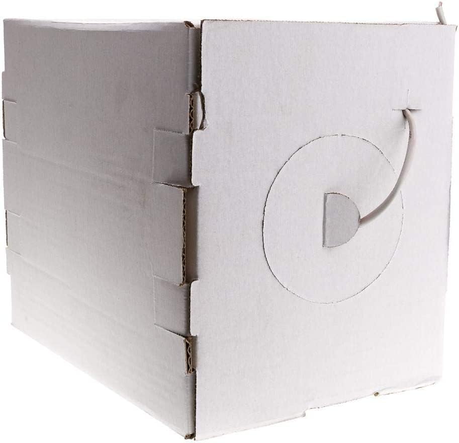 Custom Cable Connection 22 AWG 4 Conductor Stranded Shielded Plenum Cable White CL3P Jacket for Security/Alarm/Access Control/Sound - 100 Foot Roll in a Bag