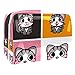 Bolsa de maquillaje de PVC con cremallera, bolsa de cosméticos impermeable con bonito patrón de marionetas de gato para mujeres y niñas