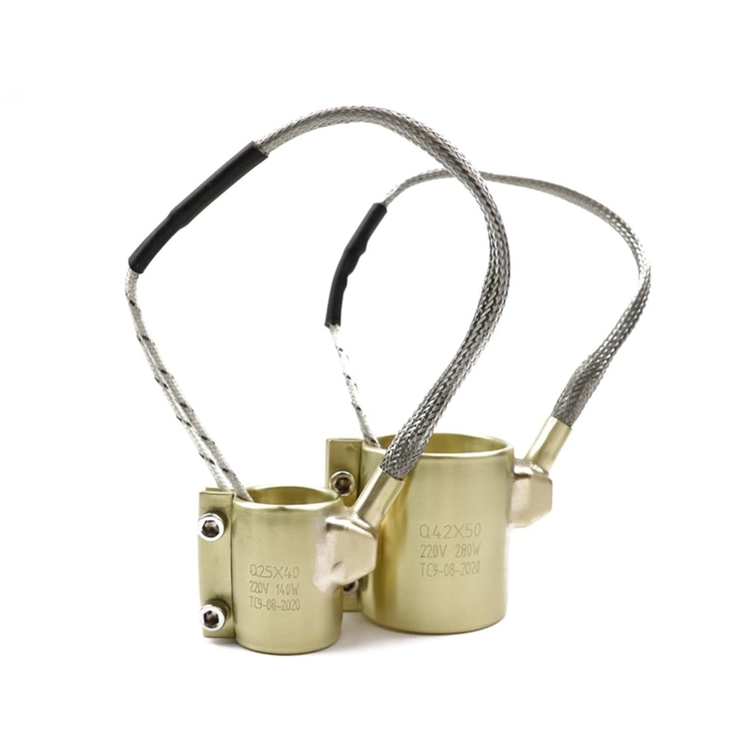 Heating ID 42mm Brass Band Heater for Injection Machine 220V Electrical Barrel Band Extruder Nozzle for Blowing Machine 1pcs(ID42x35 210W)