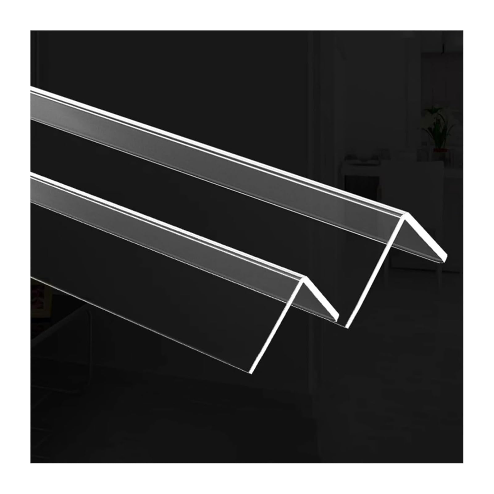 L Molding Corner Guards, Wall Clear Corner Edge Protector Self Adhesive Multiple Sizes(W 4cm,L 2m/6.5ft)