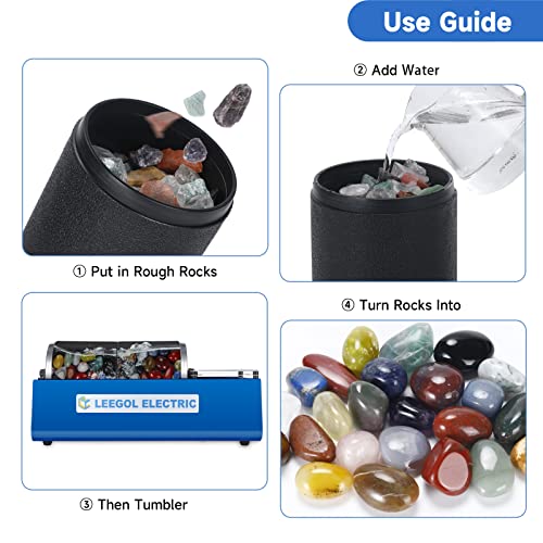 Leegol Electric Rotary Rock Tumbler Polisseuse lapidaire à double