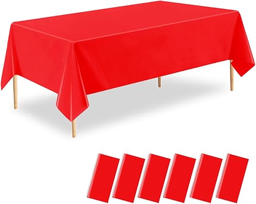 Miniatura 41 de Paquete de 4 manteles de plástico verde salvia, 54 x 108 pulgadas, desechables, impermeables, rectangulares para mesa, para boda de novia, fiesta de