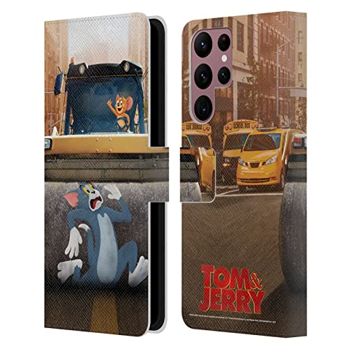Étui Tom and Jerry pour Samsung S22 Ultra 5G en cuir portefeuille