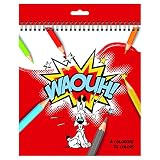 Clairefontaine 812975C - Un Bloc de Coloriage à Spirale ''Astérix - Idéfix'' 60 Pages 20x21 cm, Couverture Solide, 2 visuels, livraison aléatoire