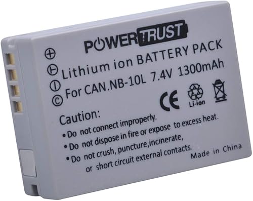 Miniatura 5 de NB-10L NB10L NB 10L - Batería para Canon PowerShot G1 X, G3 X, G15, G16, SX40HS, SX40, SX50HS SX50, SX60HS, SX60 y EOS 1100D (2 unidades)