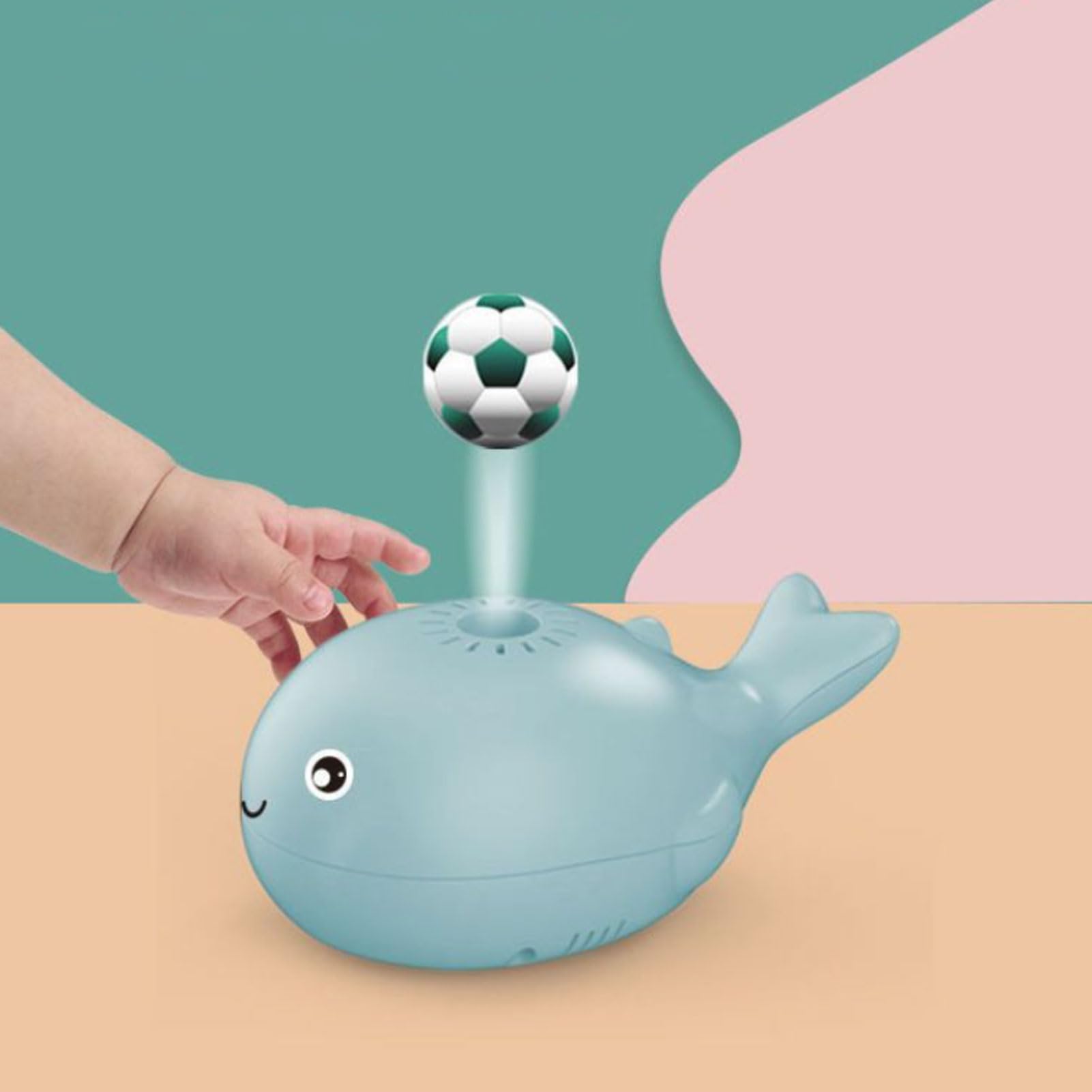 Whale Floating Ball Toy, Cartoon with USB Charge, Durable Electric Blowing Toy for Baby for Kids (Blue) - Image 3
