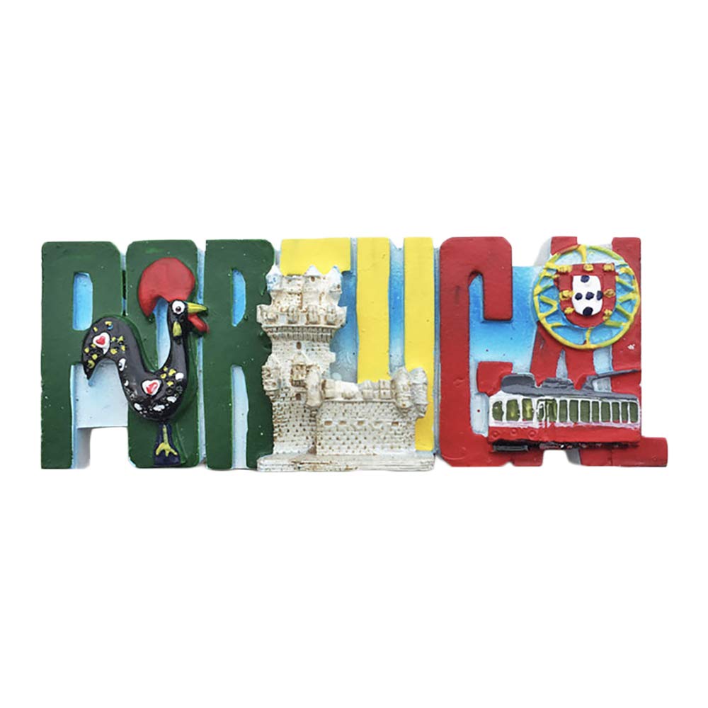 Magnete Frigorifero 3D Portogallo Lettere – Souvenir In Resina Fatto A Mano, Dimensioni 4x10 Cm, Regalo Turistico Per Casa E Cucina