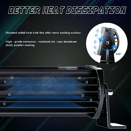Image of 22 Inch 120W LED Light Bar White /Amber Flasing Six Strobe Modes Light