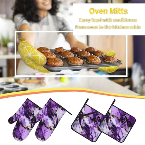 Plats de cuisson isolés marbre violet compatibles micro-ondes et fours - 7
