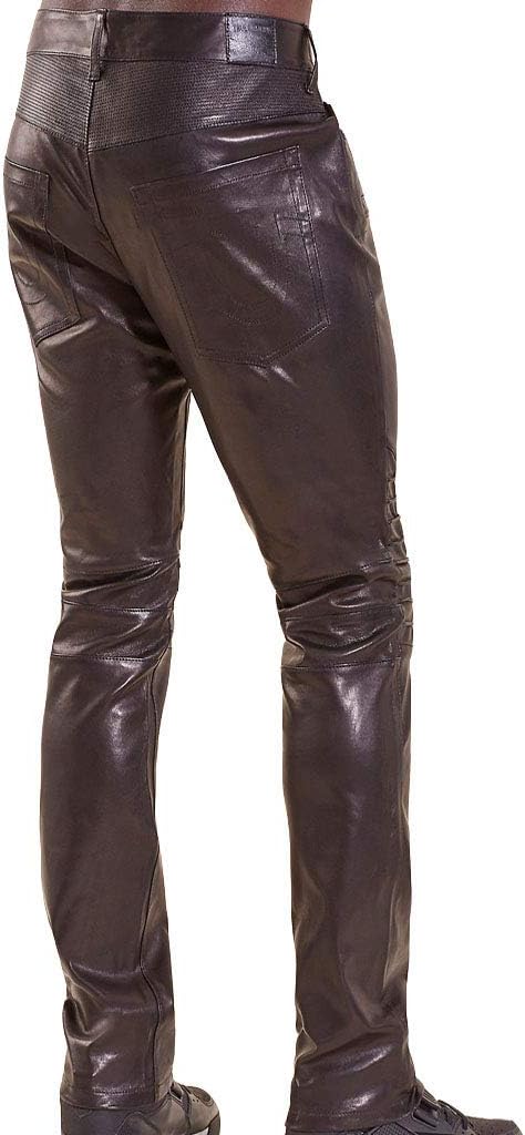 Koza Leathers Men's Leather Pant Trouser Genuine Lambskin Real Leather Casual Pant PM056