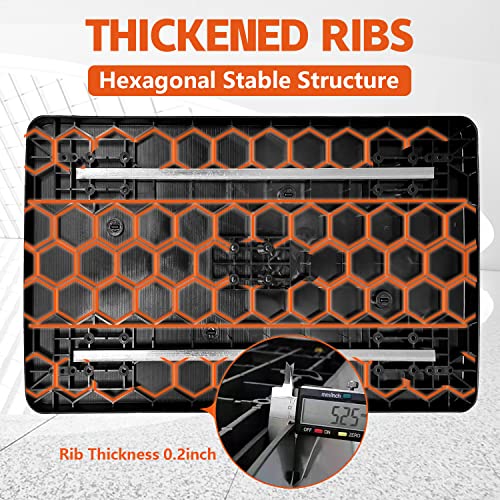 Platform Truck Cart, Foldable Push Cart Dolly W/ Five 360° Swivel 6'' Wheels, 1600Lbs Capacity Heavy Duty Moving Platform Trucks Hand Cart For Groceries, Garage, Warehouse (43" L X25 W) #TOP2